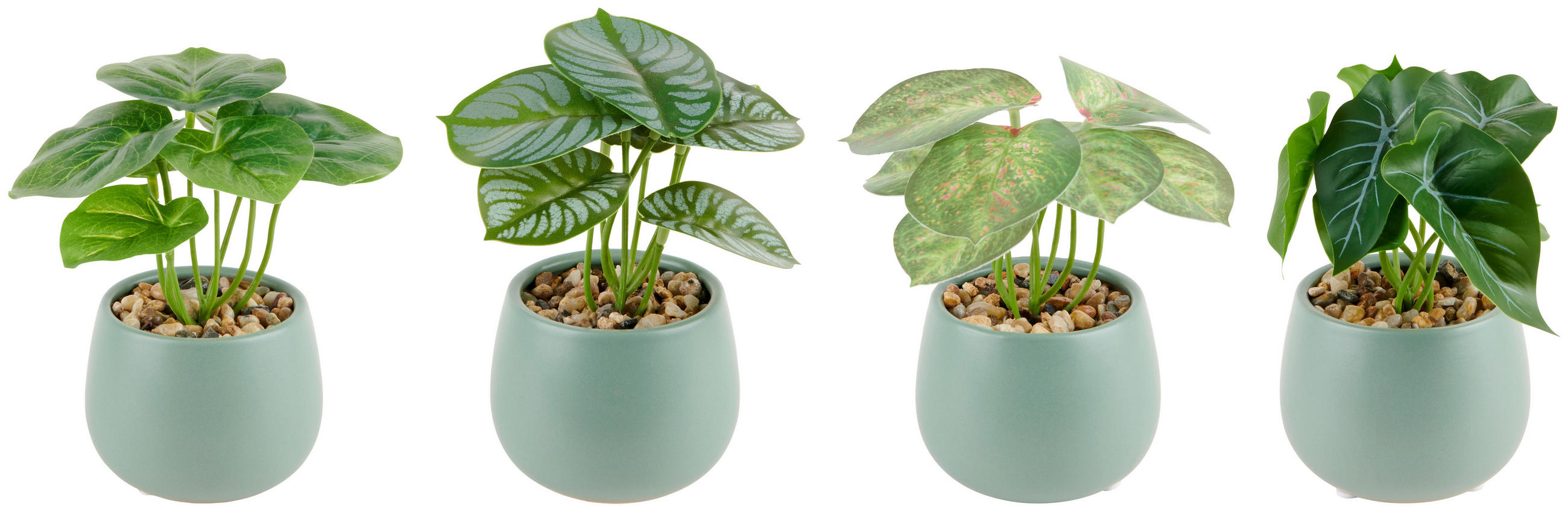 UMETNA RASTLINA - zelena, Basics, umetna masa/tekstil (15cm)
