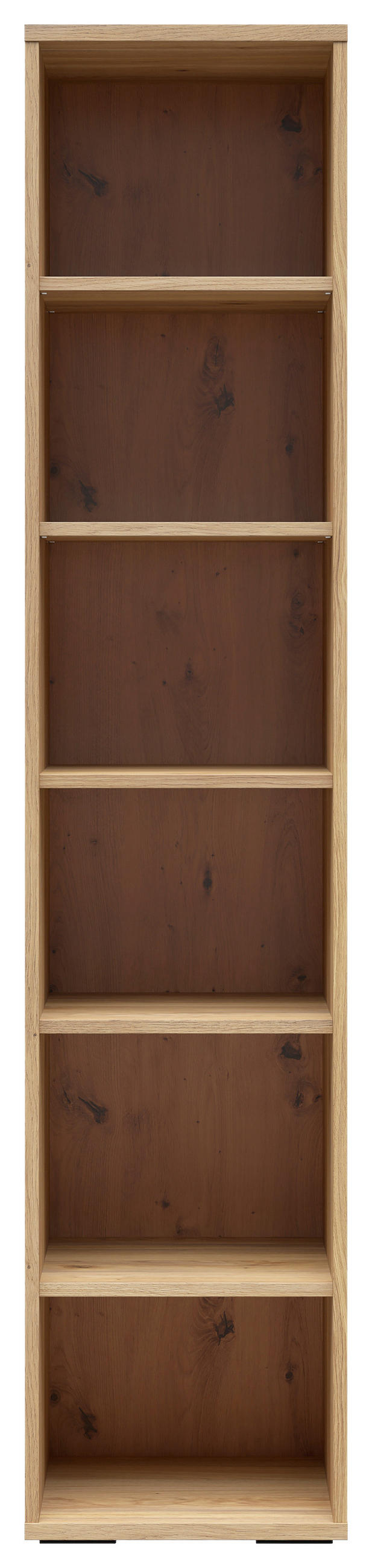 AKTENREGAL Eichefarben  - Eichefarben/Schwarz, KONVENTIONELL, Holzwerkstoff/Kunststoff (42/198/41cm) - Carryhome