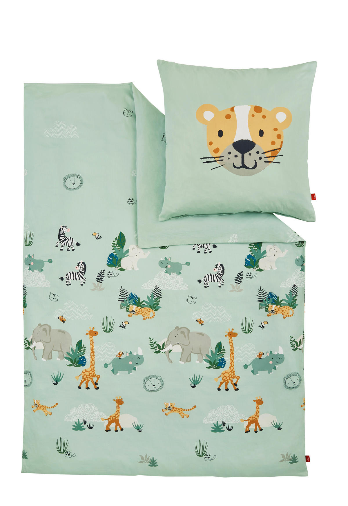 DETSKÁ POSTEĽNÁ BIELIZEŇ 100/135 cm  - svetlozelená, Basics, textil (100/135cm) - S. Oliver