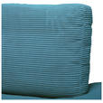 ECKSOFA  in Cord Petrol  265/224 cm  - Petrol/Schwarz, Design, Kunststoff/Textil (265/224cm) - Hom`in