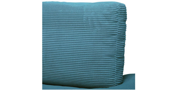 ECKSOFA  in Cord Petrol  265/224 cm  - Petrol/Schwarz, Design, Kunststoff/Textil (265/224cm) - Hom`in
