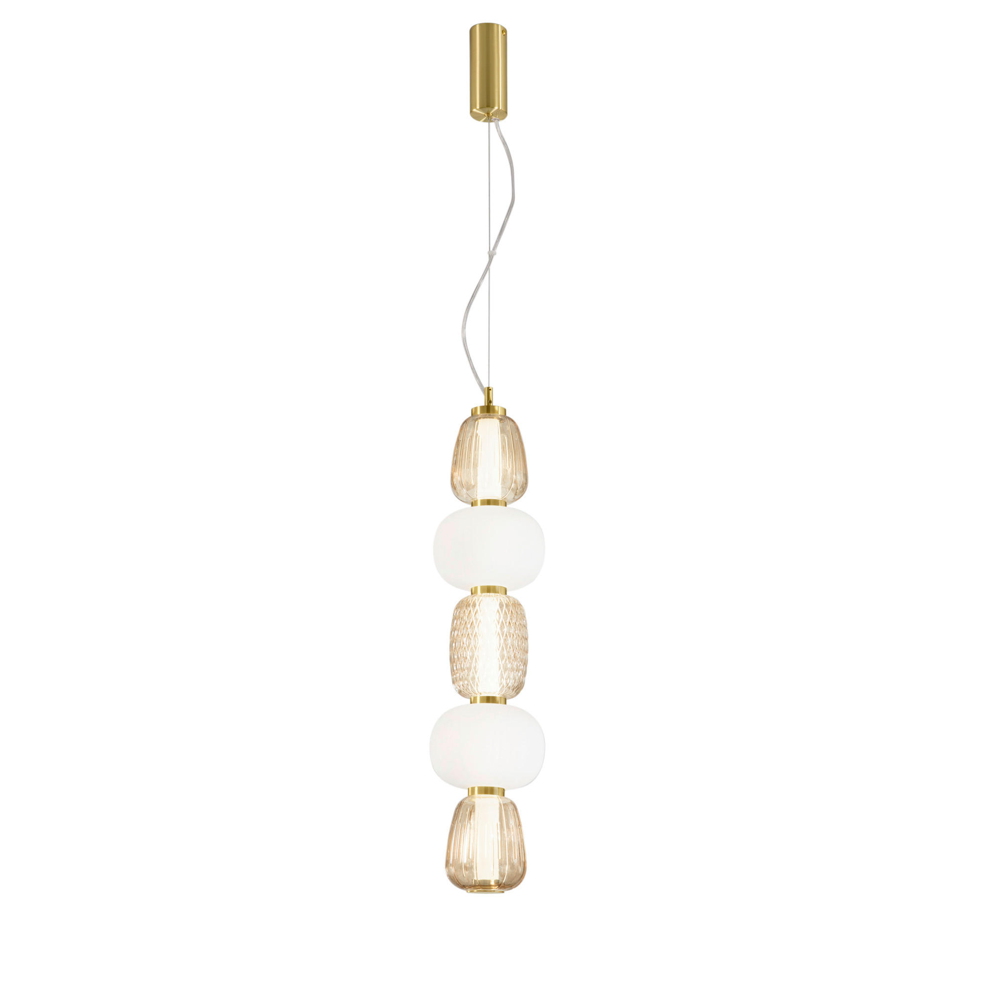 Luce ambiente Design Led-Hängeleuchte Luce Ambiente e Design Weiß, Gold 17x241 cm