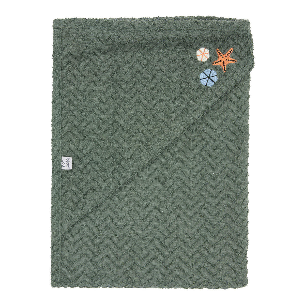 KAPUZENBADETUCH    - Grün, Basics, Textil (85/75/1cm) - Bebe Jou