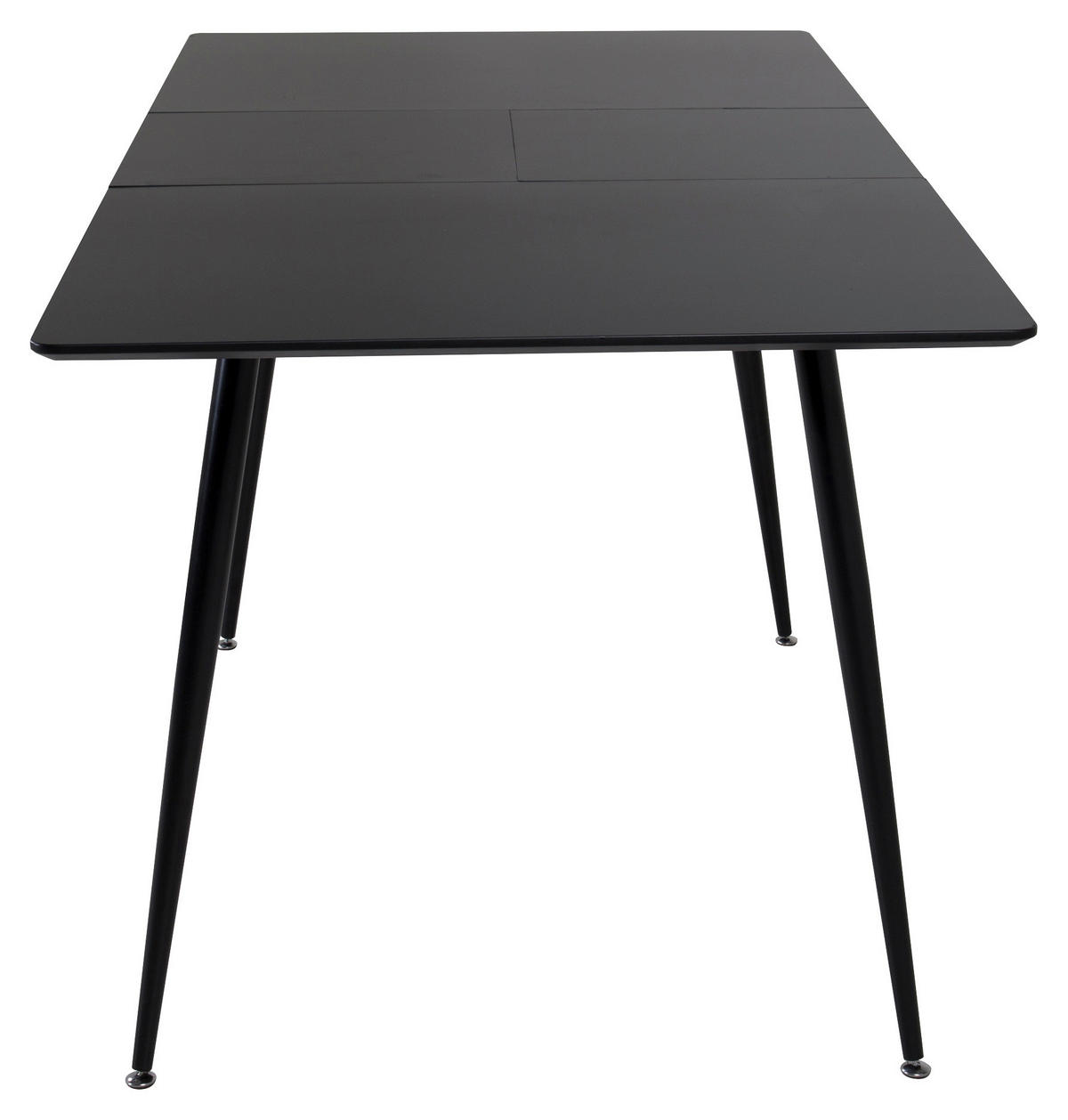 ESSTISCH furniert rechteckig Schwarz  - Schwarz, Design, Holzwerkstoff/Metall (120/90/75cm) - Livetastic