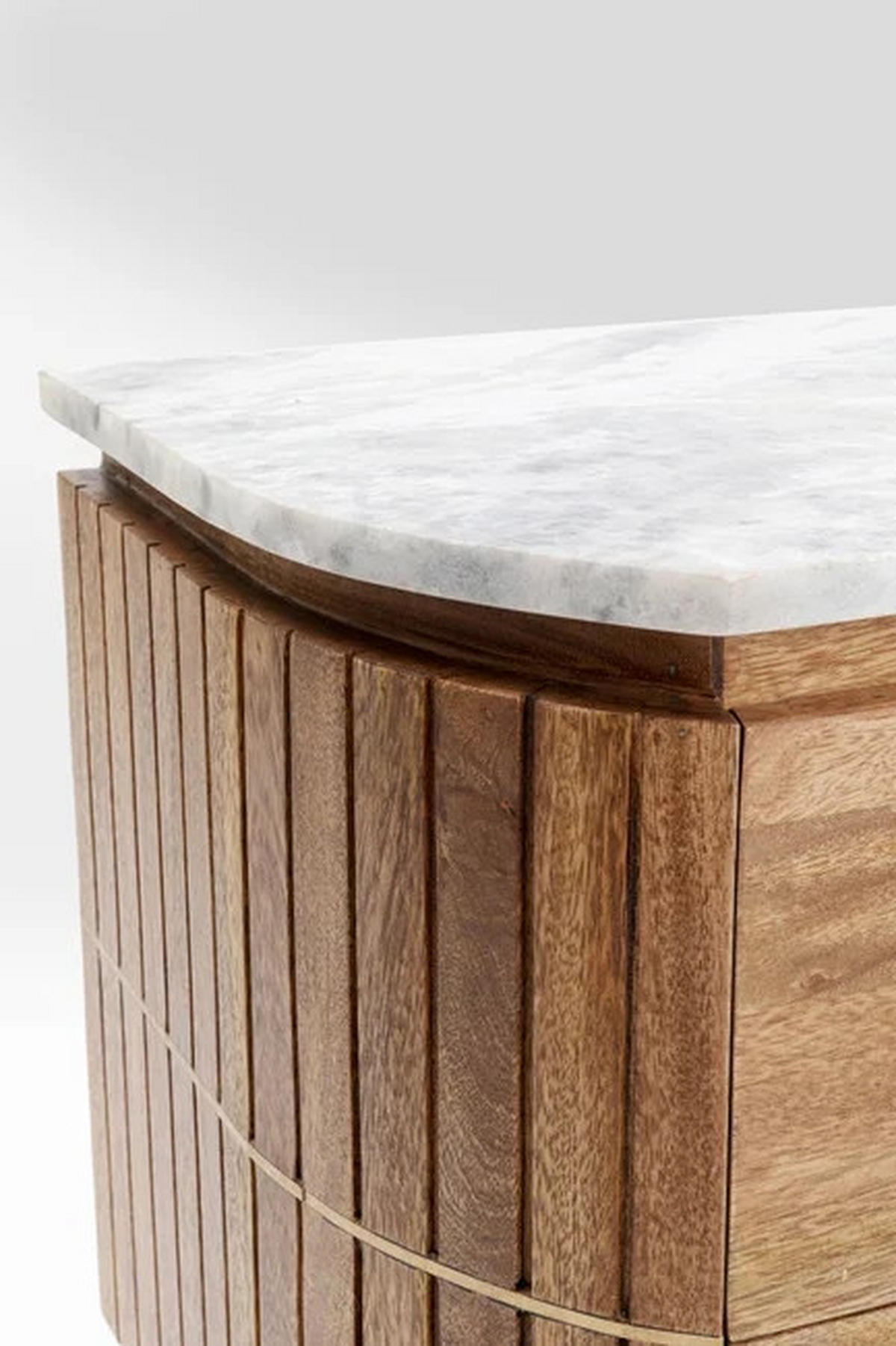 KOMMODE Braun, Beige  50/55/35 cm  - Beige/Goldfarben, Design, Holz/Stein (50/55/35cm) - Kare-Design