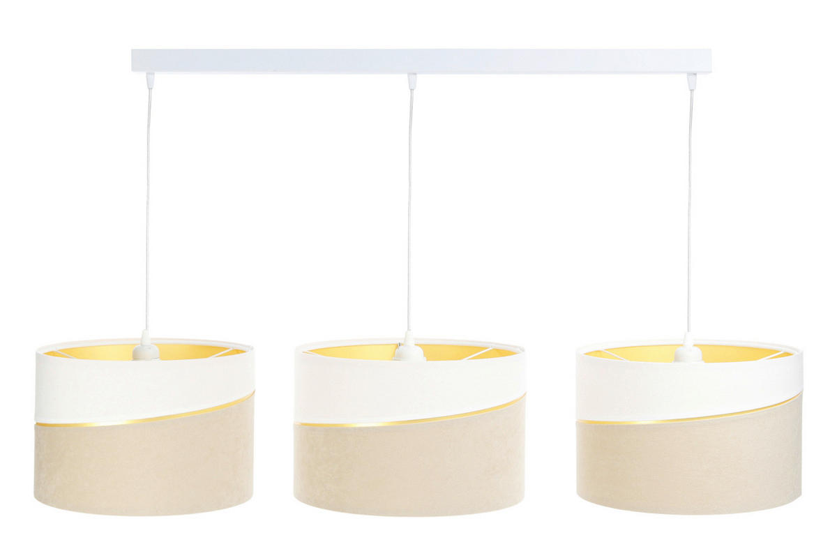 HÄNGELEUCHTE Swing 114/90 cm   - Beige/Goldfarben, Design, Kunststoff/Textil (114/90cm)