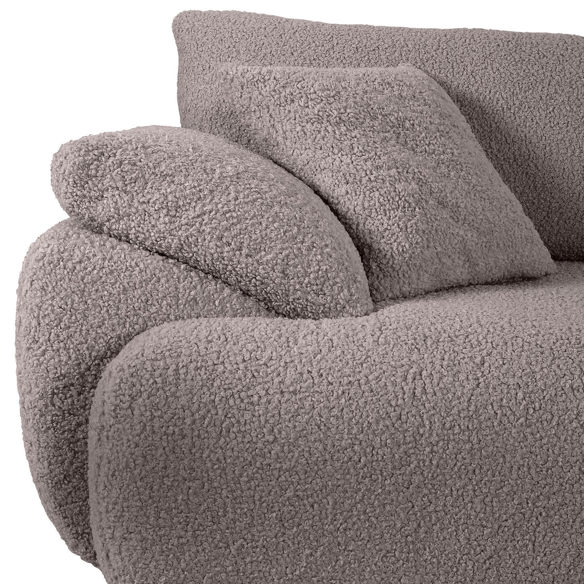 BIG SOFFA i plysch grå  - svart/grå, Modern, textil/plast (290/68/117cm) - MID.YOU