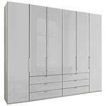 DREHTÜRENSCHRANK  in Weiß  - Chromfarben/Weiß, KONVENTIONELL, Glas/Holzwerkstoff (250/216/58cm) - Dieter Knoll