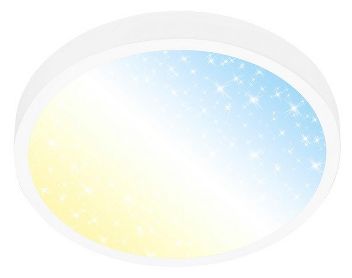 LED PLAFONJERA - bela, Osnovno, metal/plastika (38/5cm)