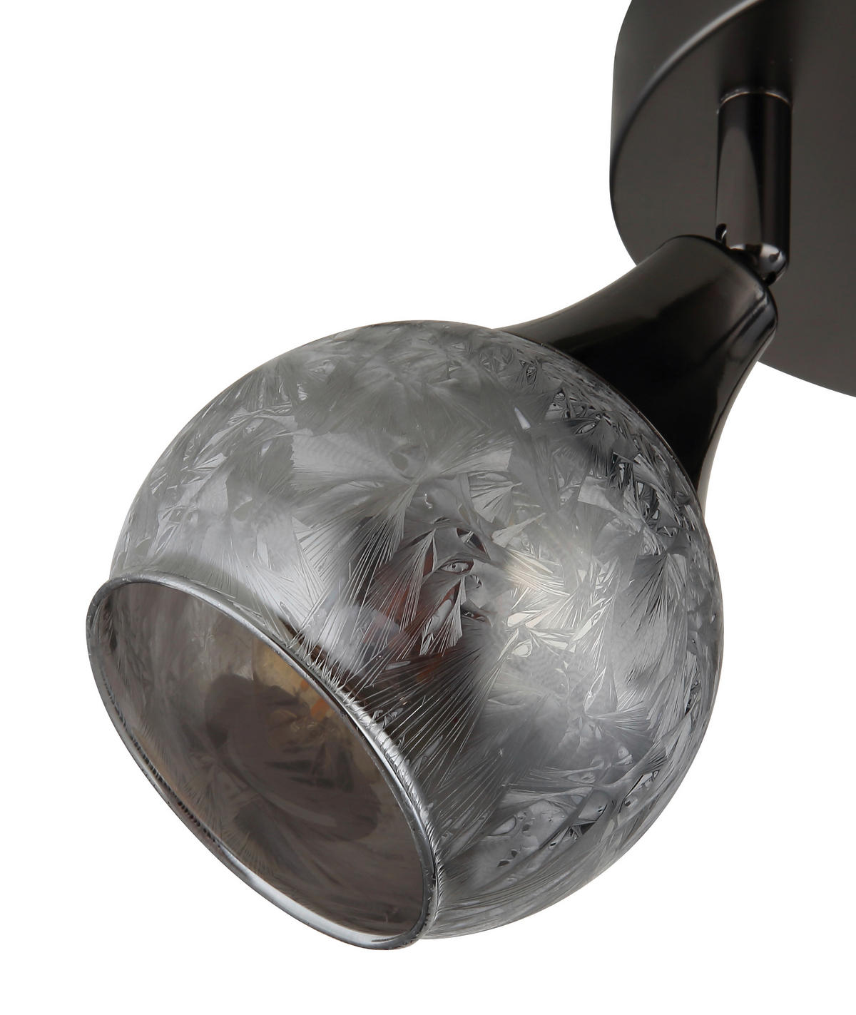 BODOVÉ SVÍTIDLO, 40 W/E14, 32/16,5 cm  - šedá/černý chrom, Basics, kov/sklo (32/16,5cm) - Globo