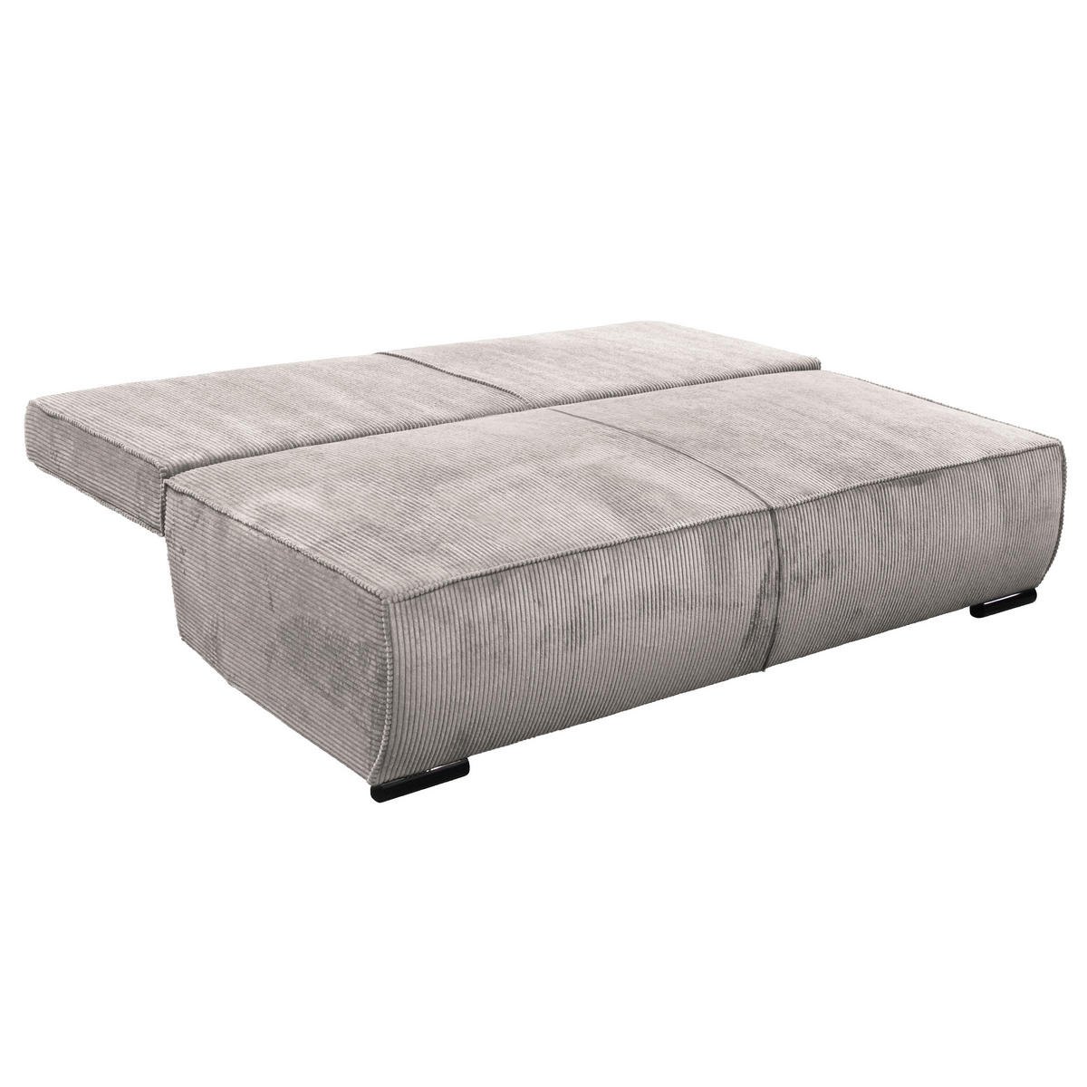SCHLAFSOFA in Struktur Beige  - Beige/Schwarz, Design, Kunststoff/Textil (202/90/99cm) - MID.YOU
