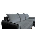 ECKSOFA Graphitfarben Chenille  - Buchefarben/Graphitfarben, KONVENTIONELL, Holz/Textil (244/163cm) - Carryhome