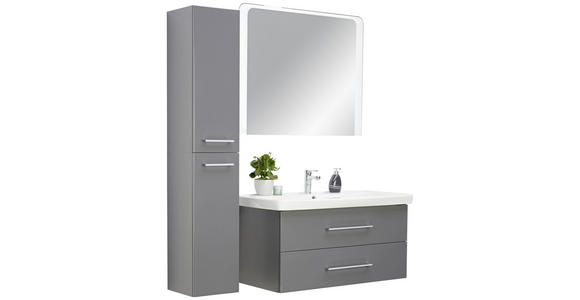 BADEZIMMER  in 107,5 cm  - Anthrazit/Weiß, MODERN, Glas/Keramik (107,5cm) - Voleo