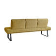 SITZBANK 224/92/78 cm  in Gelb  - Gelb/Schwarz, Design, Textil/Metall (224/92/78cm) - Dieter Knoll