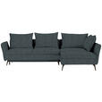 ECKSOFA  in Webstoff Türkis  282/182 cm  - Türkis/Schwarz, Design, Textil/Metall (282/182cm) - Carryhome