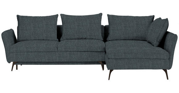 ECKSOFA  in Webstoff Türkis  282/182 cm  - Türkis/Schwarz, Design, Textil/Metall (282/182cm) - Carryhome