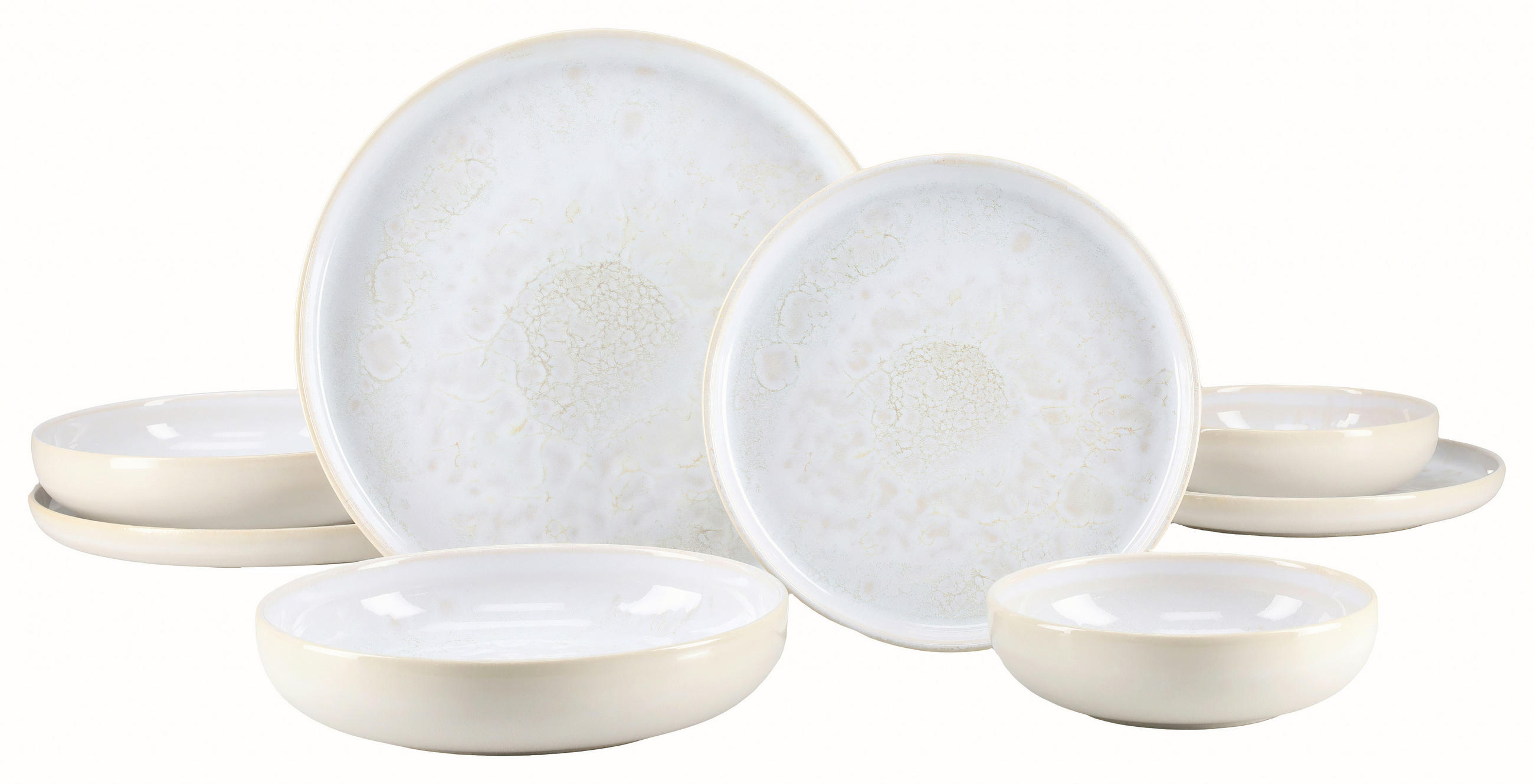 TAFELSERVICE Yuki 8-teilig  - Weiß, Basics, Keramik - Creatable