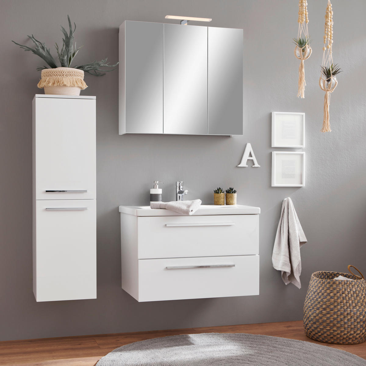 KUPATILO  bela  - bela, Konvencionalno, pločasti materijal/keramika (80/200/45,5cm) - Ti'me