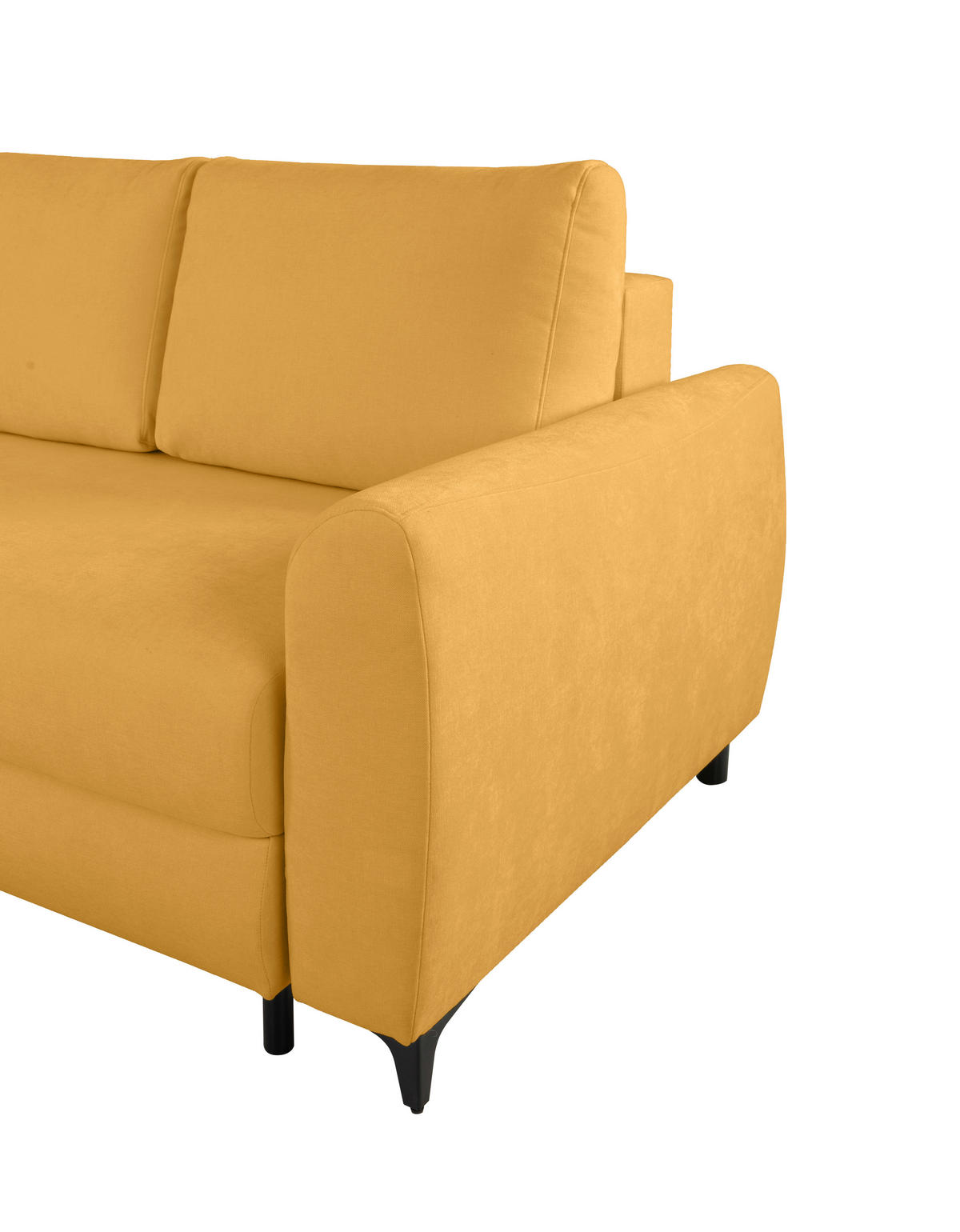 ECKSOFA Moli Gelb  - Gelb/Schwarz, Design, Textil/Metall (236/148cm) - MID.YOU
