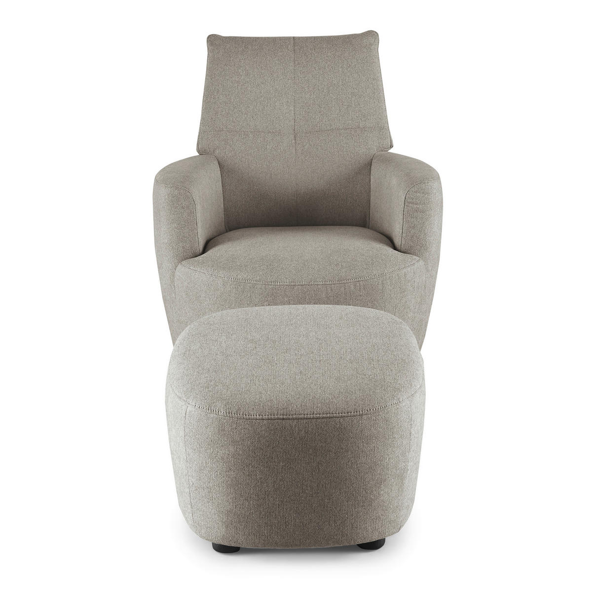 SESSEL Webstoff Grau    - Schwarz/Grau, Design, Textil/Metall (80/96/88cm) - SetOne by Musterring