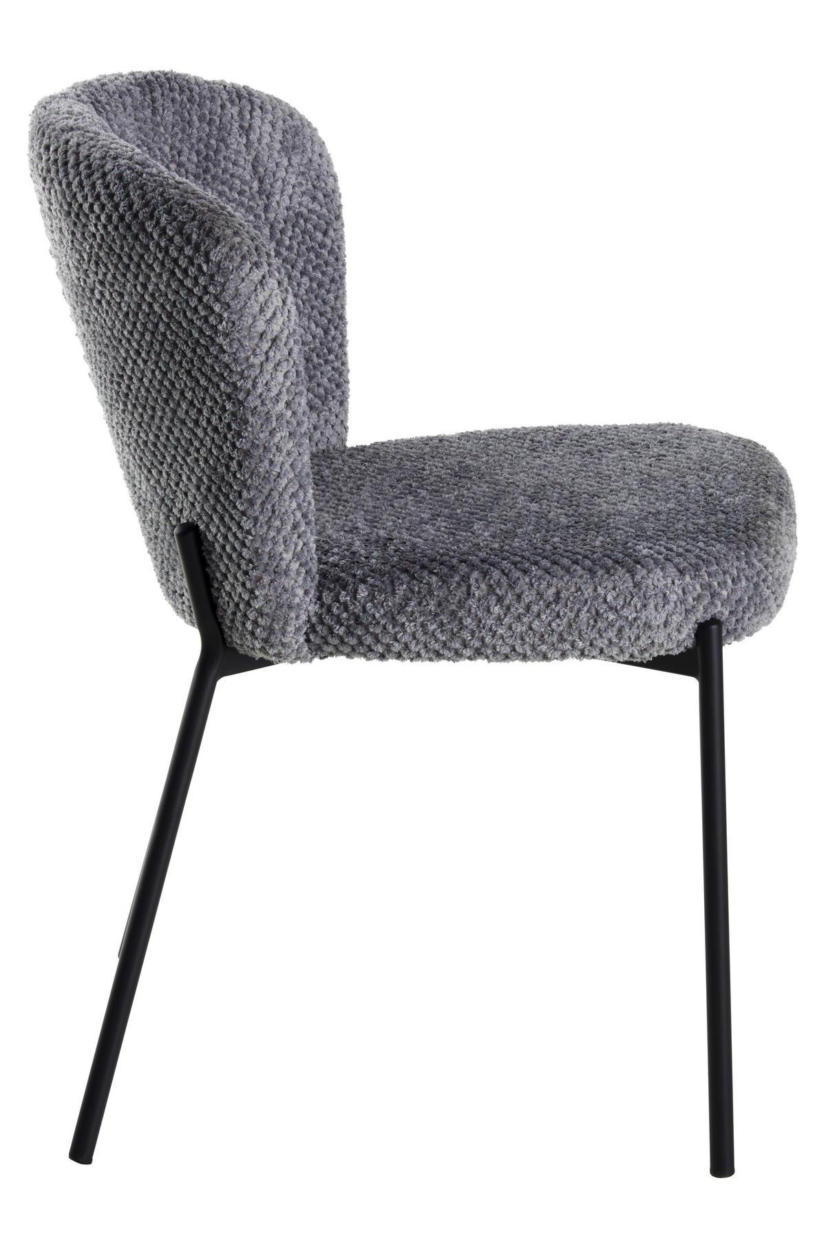 STUHL Struktur Grau Pappel Sperrholz  - Schwarz/Grau, LIFESTYLE, Holz/Textil (55/79/59cm) - Livetastic