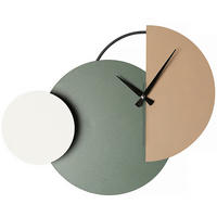 WANDUHR Braun, Creme, Grün 47/31/10 cm  - Creme/Braun, LIFESTYLE, Metall (47/31/10cm)