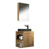 GÄSTEBAD - Honigeiche/Silberfarben, MODERN, Glas/Keramik (52cm) - MID.YOU