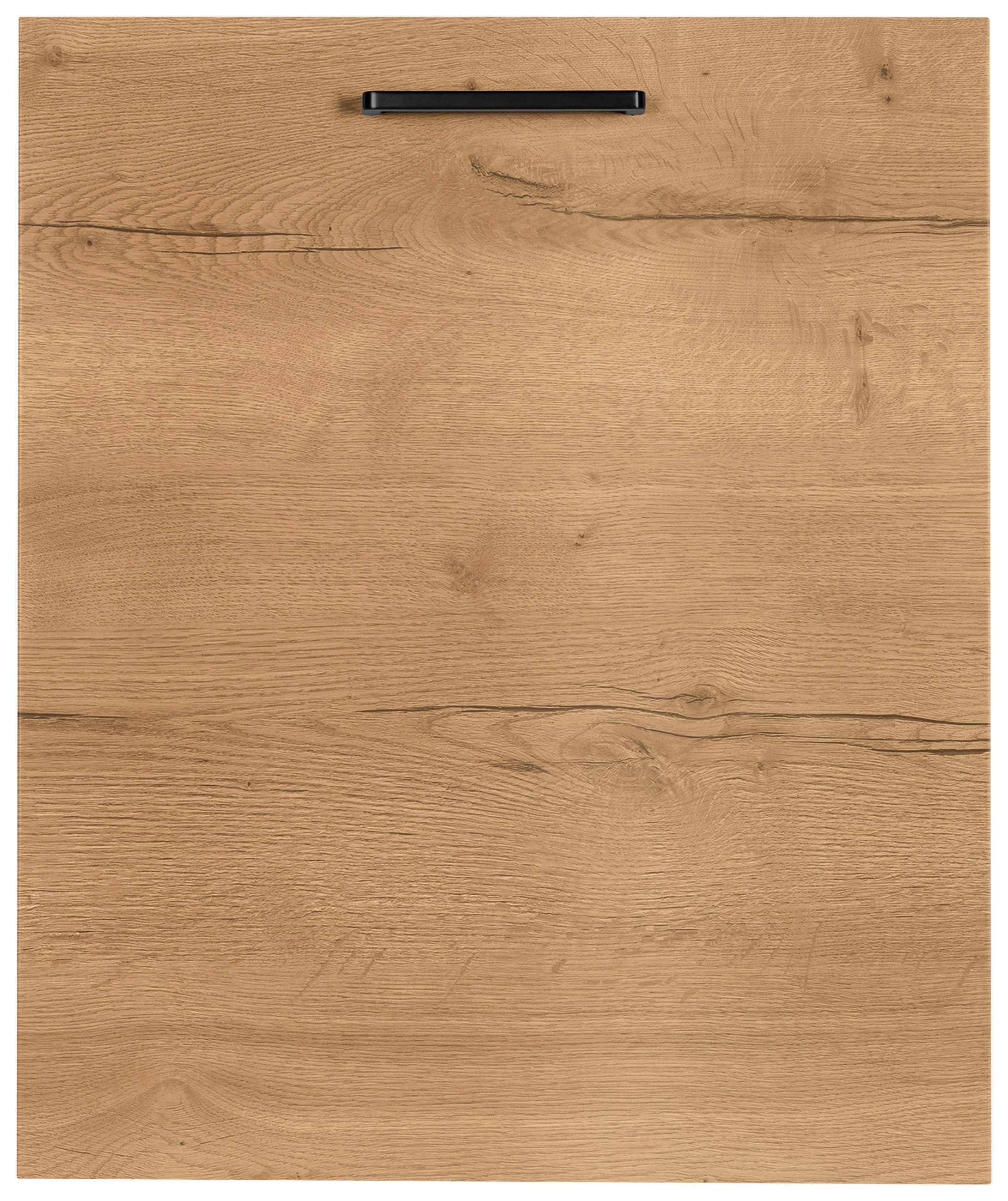 GESCHIRRSPÜLERFRONT 60/72/1,9 cm  in Eichefarben  - Eichefarben/Schwarz, MODERN, Holzwerkstoff/Metall (60/72/1,9cm) - Nobilia