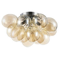 DECKENLEUCHTE 28 W     - Bernsteinfarben/Nickelfarben, Trend, Glas/Metall (38/22,5/38cm) - MAYTONI