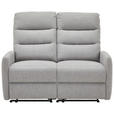 2-SITZER-SOFA Webstoff Hellgrau  - Hellgrau/Schwarz, Design, Kunststoff/Textil (134/105/94cm) - Carryhome