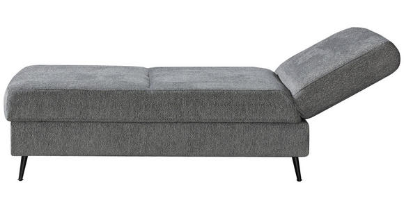 RÉCAMIERE in Webstoff Grau, Beige - Beige/Schwarz, Design, Textil/Metall (205/90/92cm) - Novel