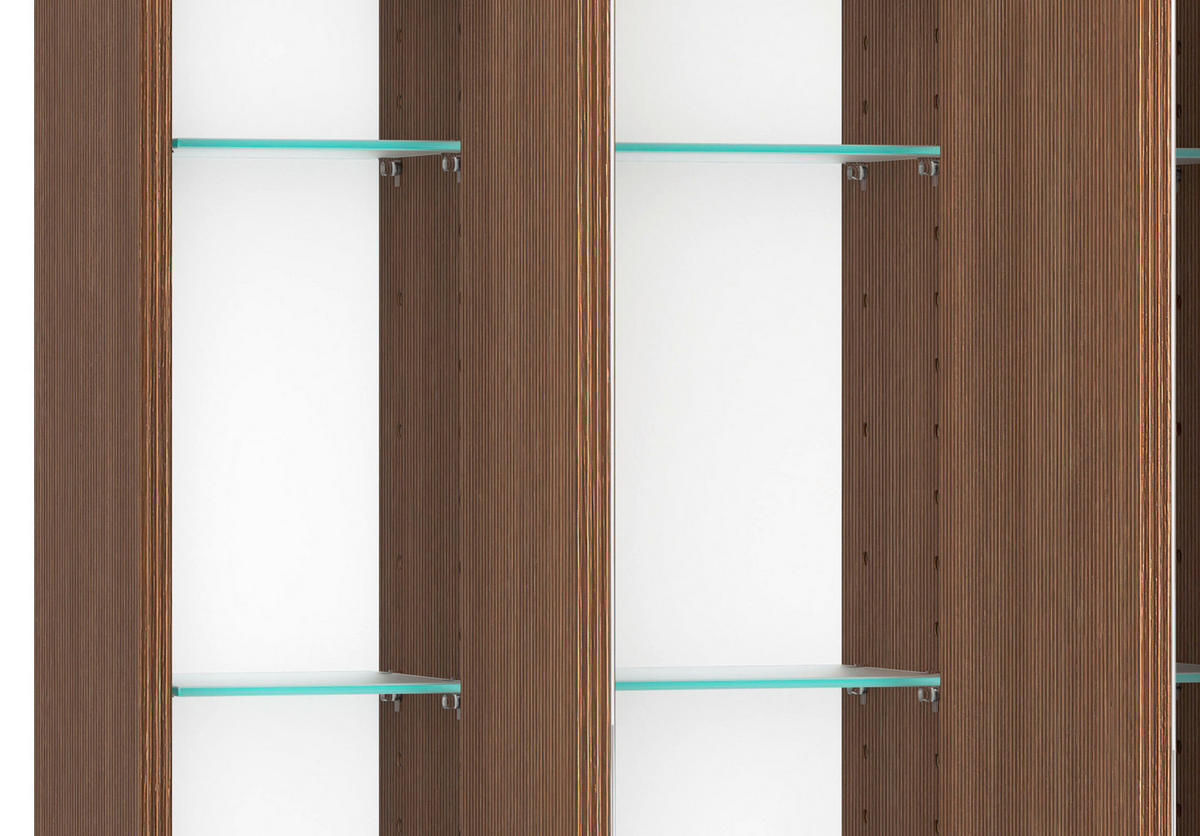 BADEZIMMER 2-teilig  in 60 cm  - Dunkelbraun/Schwarz, Natur, Glas/Holzwerkstoff (60cm) - Held