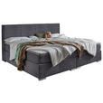 BOXSPRINGBETT 240/200 cm  in Grau  - Chromfarben/Grau, KONVENTIONELL, Holz/Kunststoff (240/200cm) - Carryhome