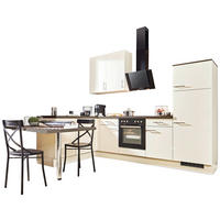 ECKKÜCHE 175/285,2 cm  in Magnolie, Eiche dunkel  - Eiche dunkel/Edelstahlfarben, Basics, Holzwerkstoff/Metall (175/285,2cm) - Venda