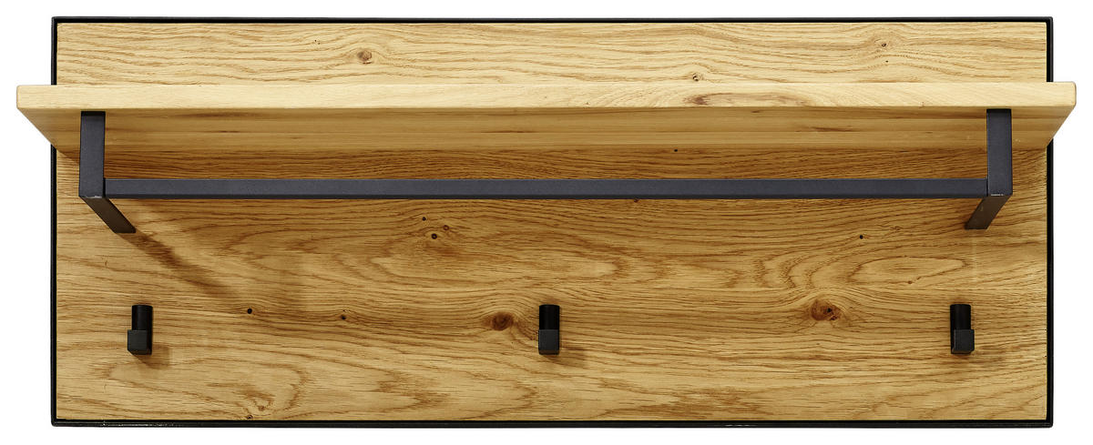 GARDEROBENPANEEL  in 85/30/28 cm  - Eichefarben/Anthrazit, Natur, Holz/Holzwerkstoff (85/30/28cm) - Linea Natura