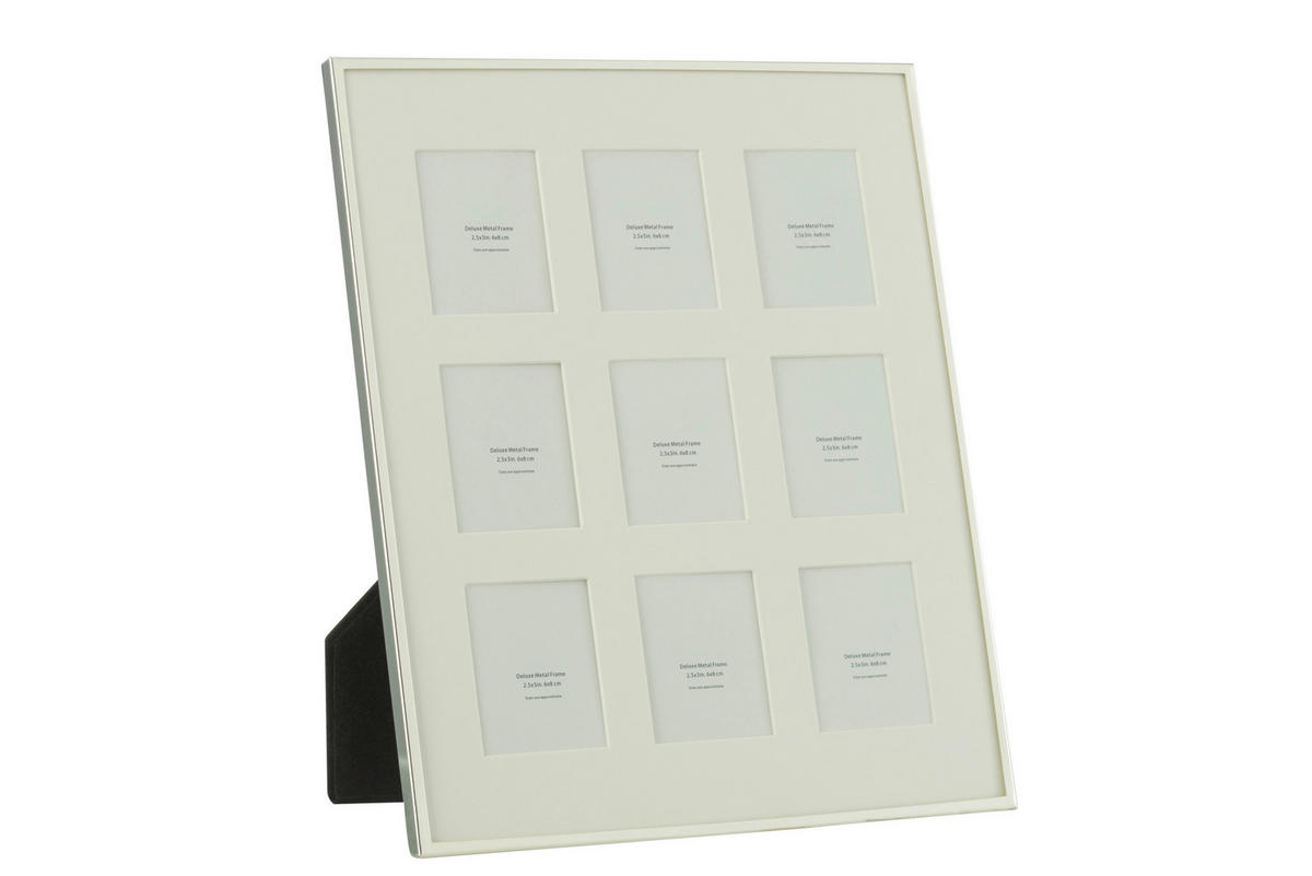 BILDERRAHMEN Silberfarben  - Silberfarben, Basics, Glas/Papier (19/25,5/29cm) - Ambia Home