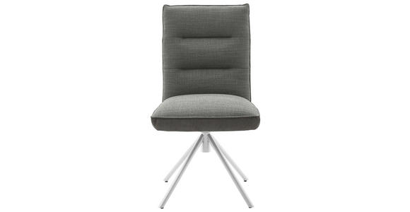 STUHL DREHBAR 360° - Edelstahlfarben/Grau, Design, Textil/Metall (49/93/59cm) - Dieter Knoll