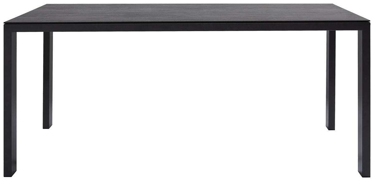 ESSTISCH in Keramik 180/100/77 cm  - Dunkelgrau/Anthrazit, Design, Keramik/Metall (180/100/77cm) - Musterring