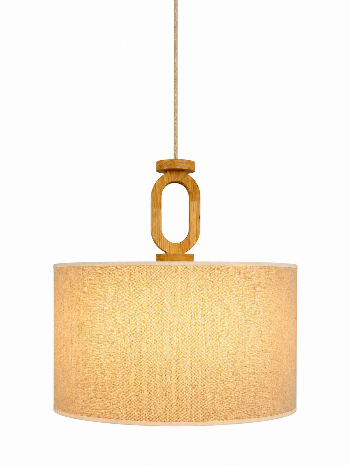 HÄNGELEUCHTE Pirkdorf 50/50/28 cm  - Weiß, Natur, Holz (50/50/28cm) - Waldwelt