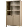 VITRINE in Khaki  - Khaki, Design, Glas/Metall (99/170/44cm) - Livetastic