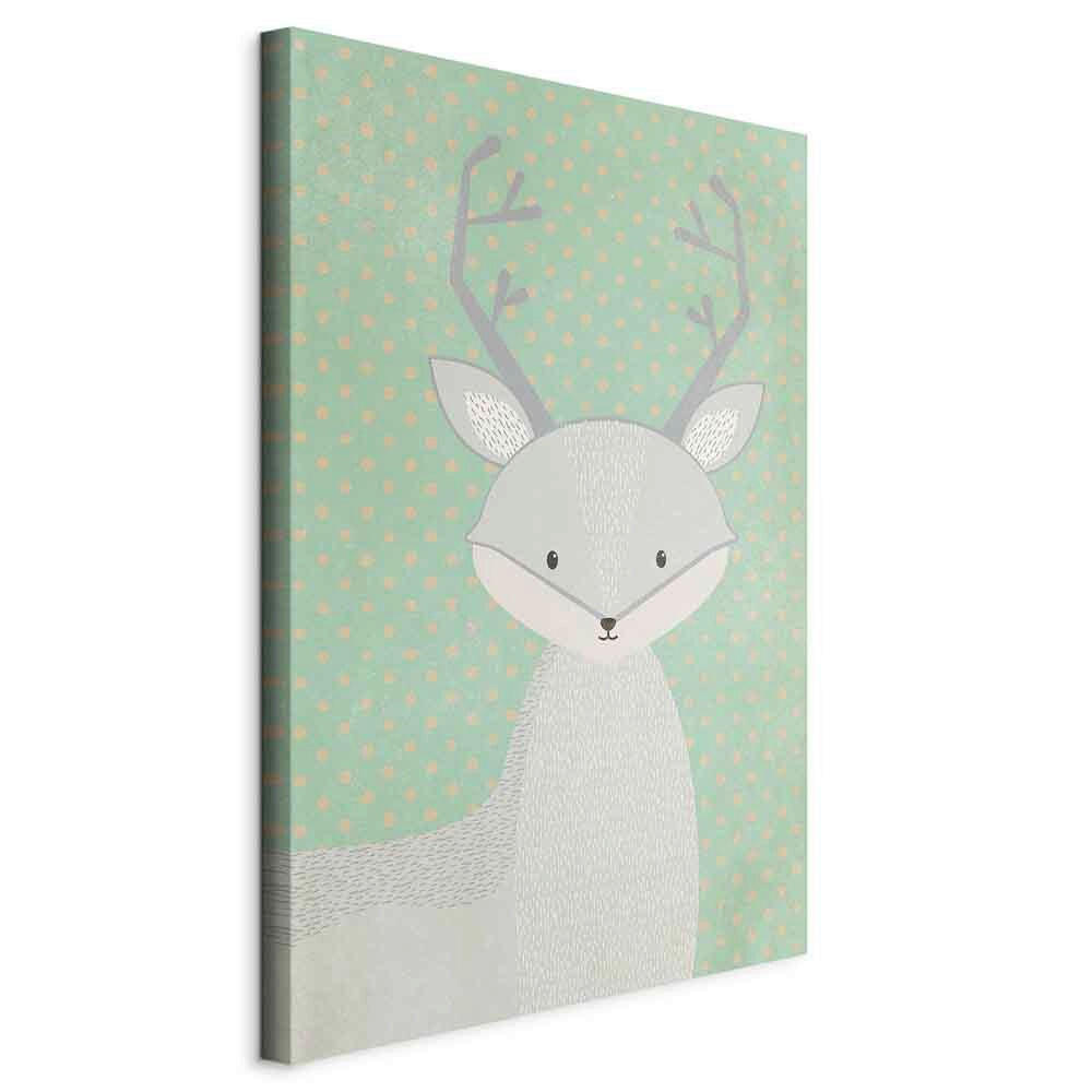 LEINWANDBILD Tiere 80/120/1,2 cm  - Greige/Salbeigrün, Basics, Holz/Textil (80/120/1,2cm) - artgeist