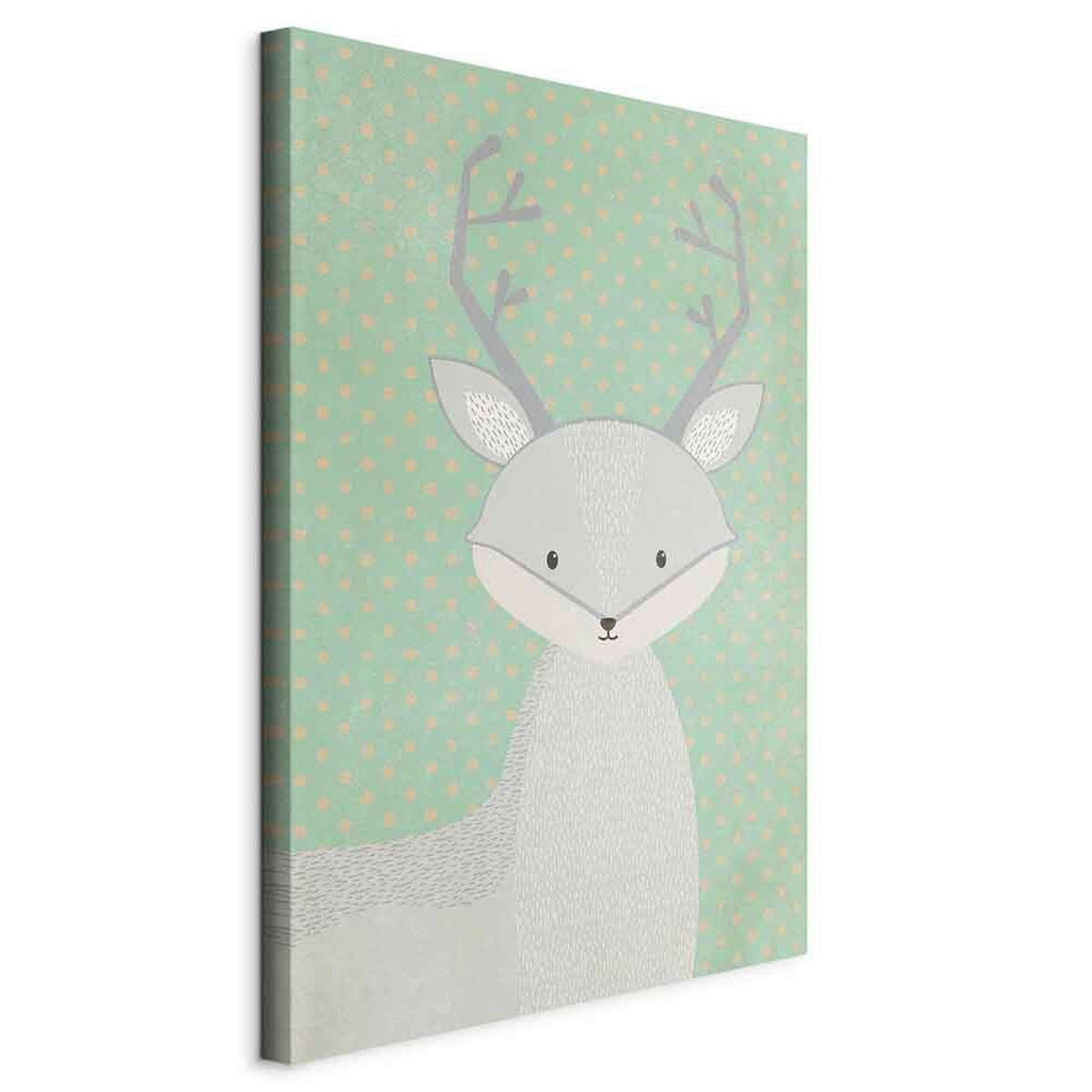 LEINWANDBILD Tiere 80/120/1,2 cm  - Greige/Salbeigrün, Basics, Holz/Textil (80/120/1,2cm) - artgeist