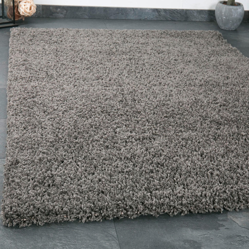 Hochflor Teppich Anthrazit Prime 80x150 Cm