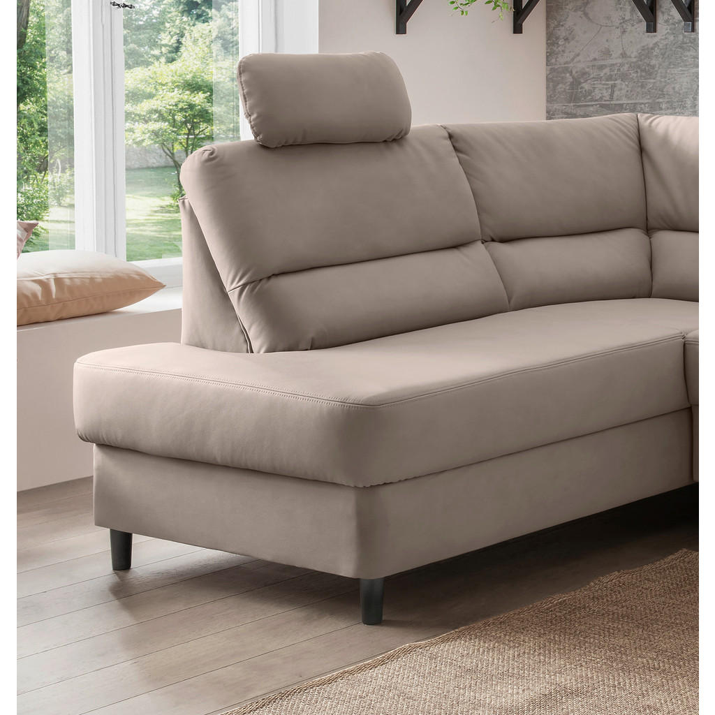 Thumbnail - Livetastic Ecksofa, Beige, Textil, Buche, 5-Sitzer, Ottomane links, L-Form, 266x190 cm, Made in EU, seitenverkehrt erhäl...