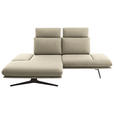 ECKSOFA  in Flachgewebe Beige  155/234 cm  - Beige/Schwarz, Design, Textil/Metall (155/234cm) - Dieter Knoll