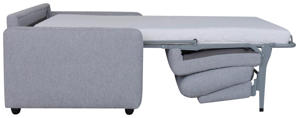 SCHLAFSOFA Webstoff Grau  - Schwarz/Grau, KONVENTIONELL, Kunststoff/Textil (191/90/100cm) - Livetastic