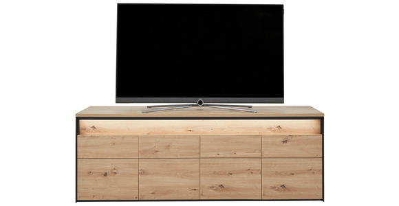 LOWBOARD  in 173/63/47 cm  - Schwarz/Eiche Artisan, KONVENTIONELL, Holzwerkstoff (173/63/47cm) - Voleo