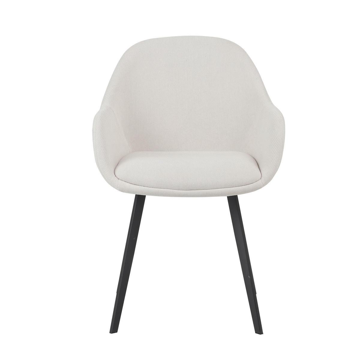 STUHL-SET 2 Stück  in Stahl Cord  - Beige/Schwarz, MODERN, Textil/Metall (57/84/61cm) - Livetastic