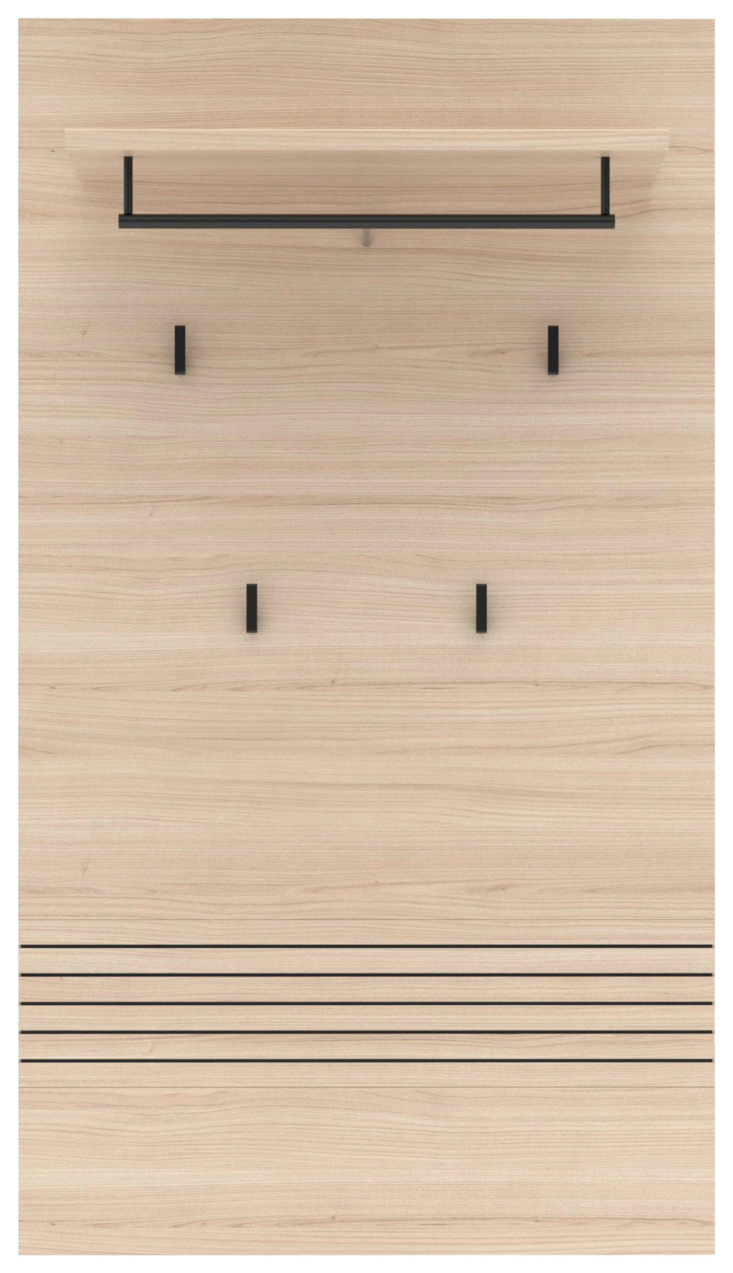 GARDEROBENPANEEL in 78/139/30 cm - Eichefarben, Design, Holzwerkstoff/Metall (78/139/30cm) - Xora