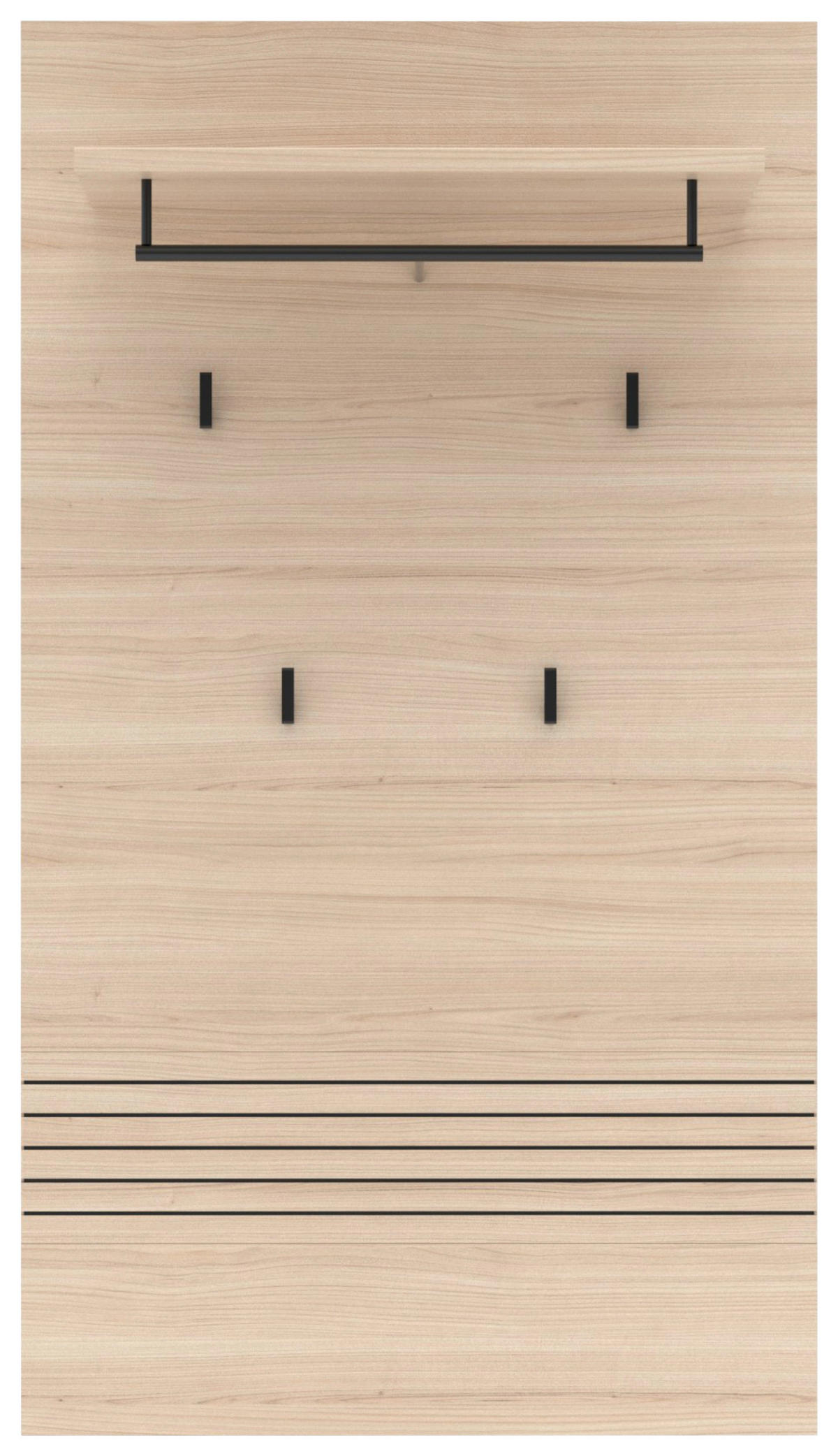 GARDEROBENPANEEL  in 78/139/30 cm  - Eichefarben, Design, Holzwerkstoff/Metall (78/139/30cm) - Xora